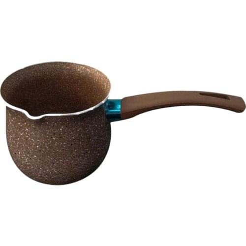 Mini Milk Pan with Pour Spout,Nonstick Alloy Aluminum Butter Warmer with Heat-Resistant Bakelite Handle SaucePans(Depth:9cm)