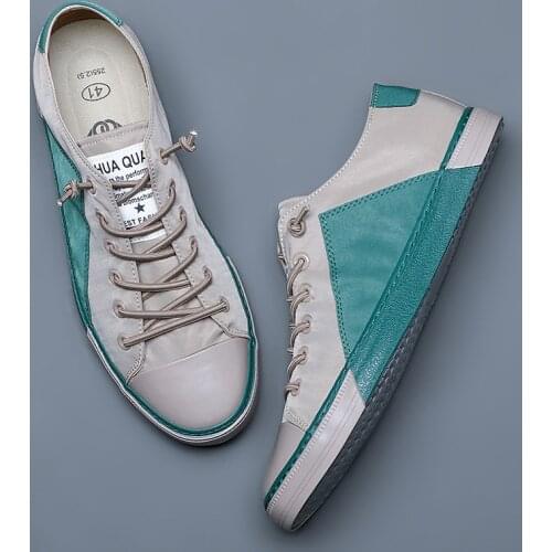 Breathable Joker Canvas Shoes Mens Vulcanize Shoes Spring 2021 New Fashion Mens Sneaker Shoes Korean Style Geometric Loafers