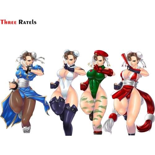 Three Ratels F428 Chun Li Fighter Different Sizes And Variety Sticker For Car Anti Scratch Film Waterproof Materials Auto Decor