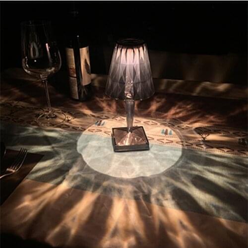 Italian Design Battery Operated Desk Lamp USB Touch Sensor Bar Light Restaurant Table Lamps Decoration Romantic Night Light