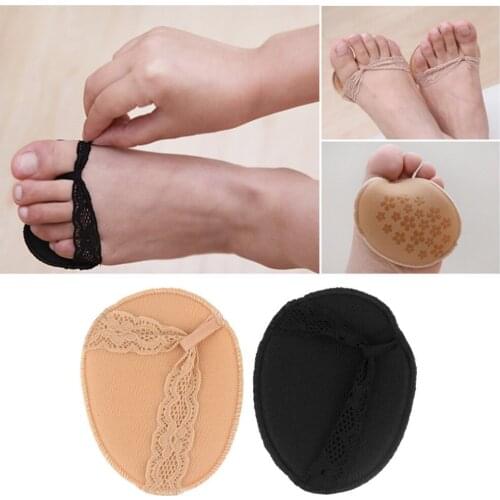 Newest Ladies Forefoot Invisible High Heeled Shoes/Slip Resistant Half Yard Pads black color foot care health care