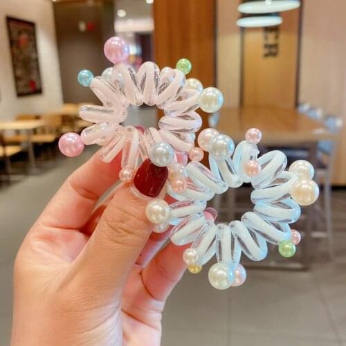 New Korea Exquisite Line Scrunchies Women Girls Elastic Hair Bands Accessories for Kids Hair Rope Holder Headdress Headwear