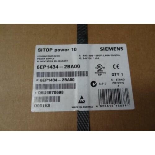 New In Box SIEMENS 6EP1434-2BA00 24V/10A power supply (6EP14342BA00)