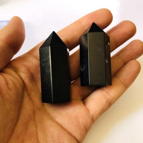 Wholesale 100% Genuine Natural Shungite Tower Point,50MM 60MM 70MM 80MM,Energy Healing Stone,Healing Chakra Balancing