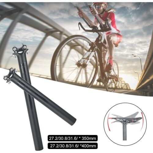 27.2/30.8/31.6mm*350/400mm Carbon Fiber Bike Seatpost Adjustable Seatpost Mountain Bicycle Seat Post for MTB Road Bike BMX