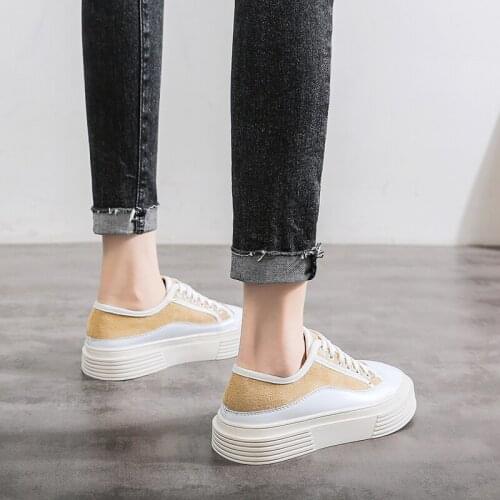 Spring Autumn Women Vulcanized Shoes Sport Breathable Sneakers Trend Trainers Unisex Casual White Shoes Zapatillas Hombre U20-25