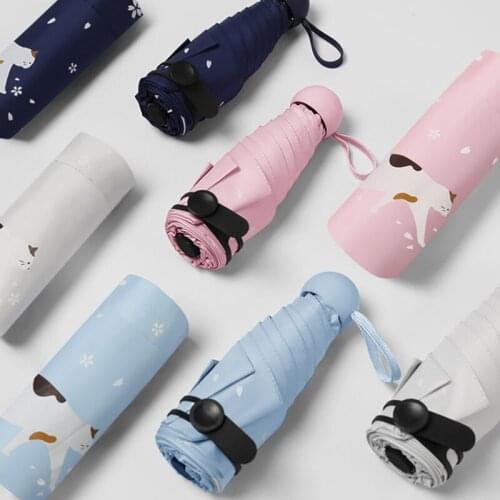 Folding Womens Umbrella Sun protection Pocket Umbrella 8K Windproof Umbrella Mini paraguas plegable Anti-UV Umbrella parapluie