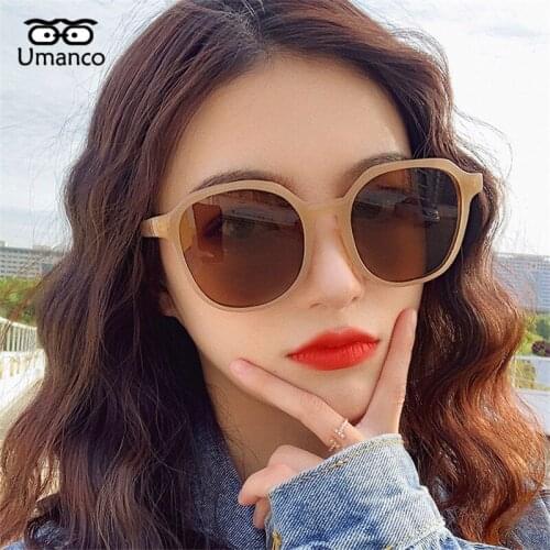Umanco 2021 New Fashion Oversized Sunglasses For Women Men PC Frame AC Lens Luxury Designer Beach Travel Accessories Gifts