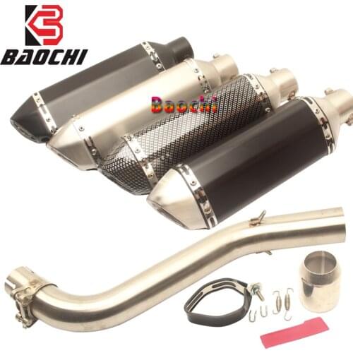 Motorcycle Exhaust System 370MM Middle Tube Slip on Adapter Pipe DB Killer Escape Muffler for Benelli 600 Benelli600 BN600 BJ600