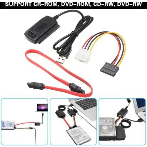 For Windows 2000/Me/XP/Vista 3pcs USB to SATA/IDE Converter Cable High Speed 2.5/3.5 Inch HDD Hard Drive Adapter Cables Pohiks
