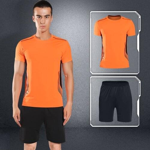 WWKK Men Sport Set Compression Pants+T-Shirts/Vest Skin-Tight Jogging Training Clothes Gym Yoga Hot Professional Running Fitness