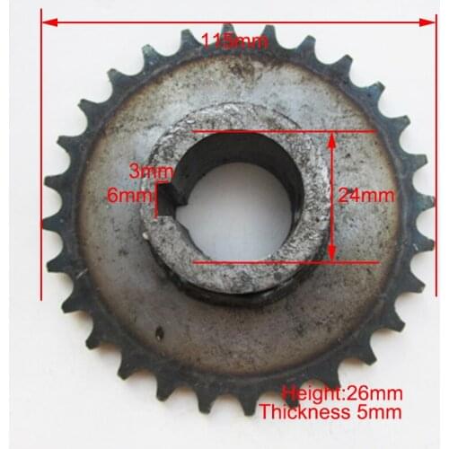 28 Tooth 31mm Rear Chain Sprocket for Electric Tricycle fit 420 Chain