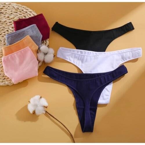 M-XL Cotton Womens Thong Sexy Thongs Women Lingerie Panties Female Low Waist T-back Underpants G-String Girl Pantys