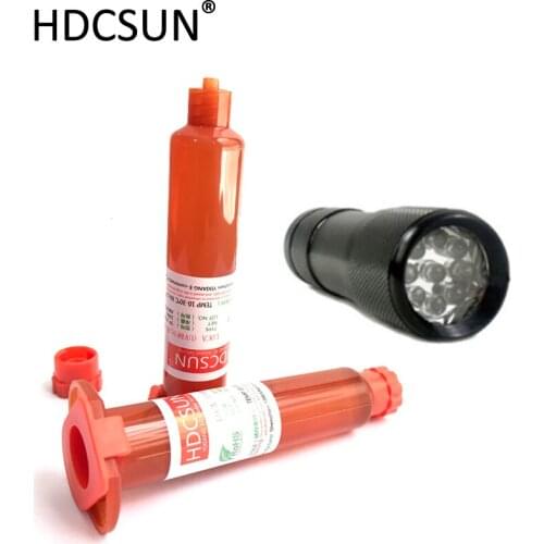 Tp2500 uv glue UV Glue LOCA Liquid Optical Clear Adhesive + 9 LED UV Flashlight UV Curing light Adhesive for lcd repair