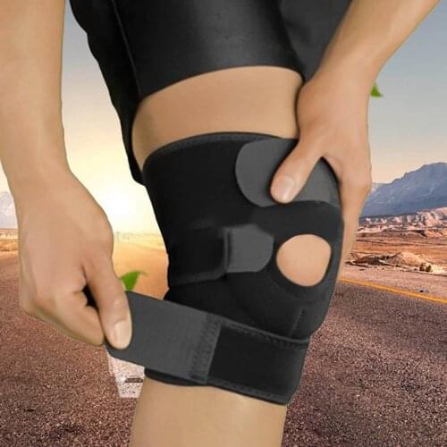 1PC Knee Brace Support Sleeve Adjustable Open Patella Stabilizer Protector Nylon Wrap for Arthritis Meniscus Tear Running Sports
