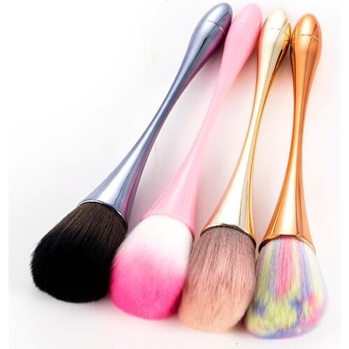 1Pc Nail Cleaning Blush Brush Remove Dust Powder Cleaner Acrylic UV Gel Art Tool Professional Powder Foundation Makeup Brushes