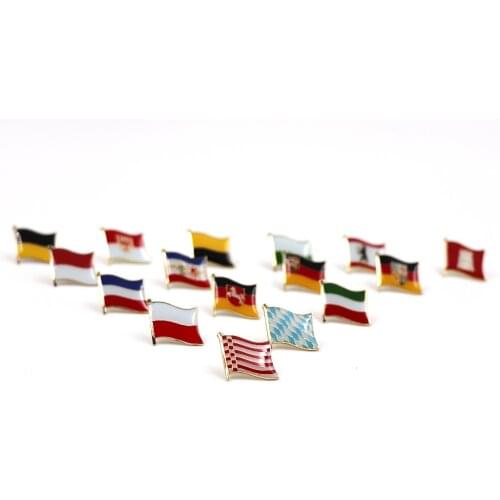 1 pcs Germany State flag Badges Icon Bag Decoration Buttons Brooch Metal Badges Brooch for clothes XY0167-3