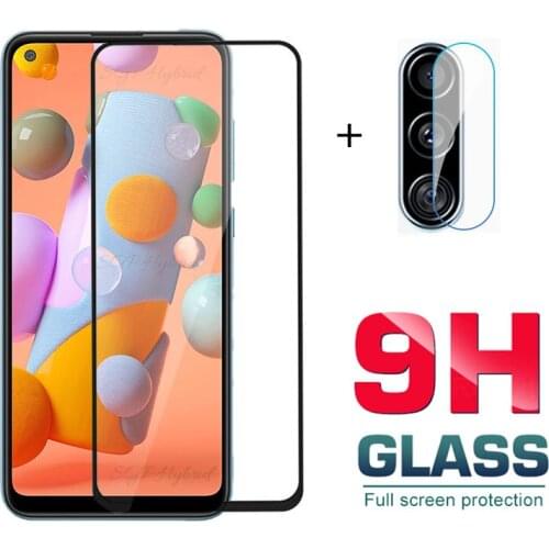 2-in-1 Full cover protective glass tempered glass for samsung a11 a 11 screen protector for Samsung A11 A 11 camera lens Film