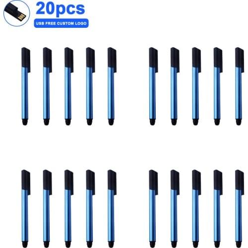 20pcs free logo pen usb 64GB USB 2.0 flash drive cle usb 32GB portable 4GB 8GB 32GB 64GB memory stick 128GB Pendrive flash disk