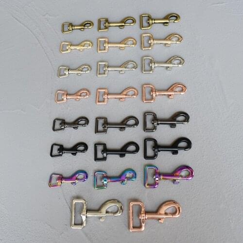 50 Pcs 15/20/25/30mm Metal Snap Hook Leather Belt Strap Bag Buckles Clasps Lobster Dog Collar Keychain Swivel Trigger Clips