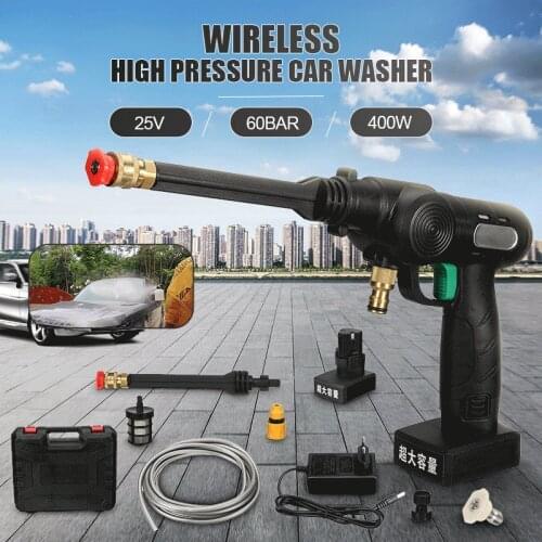 Audew 400W 15000mAh 60BAR Cordless High Pressure Car Washer Water Gun Water Spray Gun High Pressure Car Washing Machine