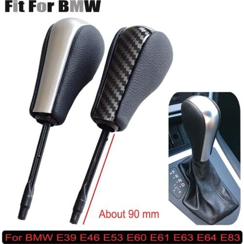 Automatic Car Gear Shift Knob For BMW E39 E46 E53 E60 E61 E63 E64 E81 E82 E87 E90 E91 E92 E93 E83 ABS Carbon fiber Car Styling