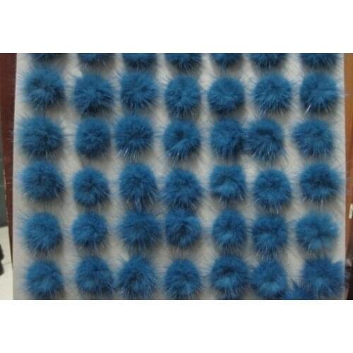 Free shipping!!!! DIY jewelry findings-30mm navy blue color mink fur ball/can select you need color