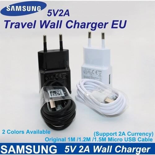 Samsung 5V2A EU Fast Charger J3 J5 J7 Note 4 5 A3 S2 A5 A7 2016 2A micro cable for honor 9 lite 5x 5c 6a 6x 7x 5V2A Galaxy S6 S7