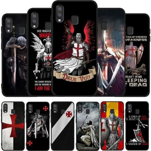 Knight Templar Black Phone Case For Samsung Galaxy A71 A51 A41 A31 A20E A10 A20 A40 A50 A70 M30S M20 A7 A8 A9 2018