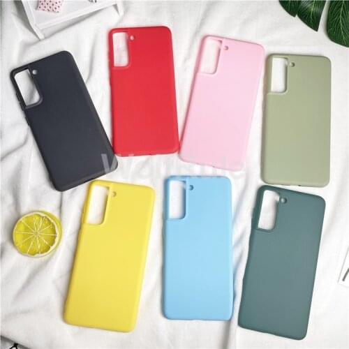 Candy Color Case For Samsung Galaxy A22 S21 FE Ultra Soft Silicone Bumper Phone Cover For Samsung Galaxy S21 Plus A22 A52 A72