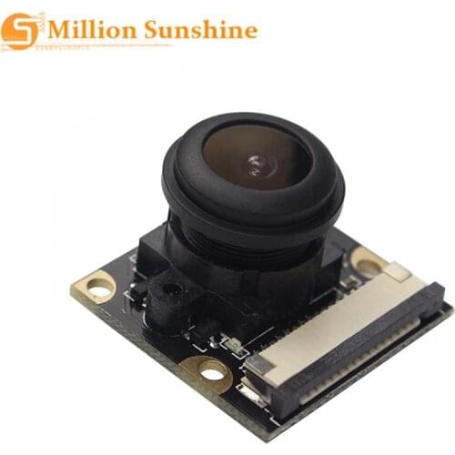 For Raspberry Pi 4 Model B/3B+/3B/2B Night Vision Fisheye Camera 5MP OV5647 130 Degree Focal Adjustable Camera RPI108