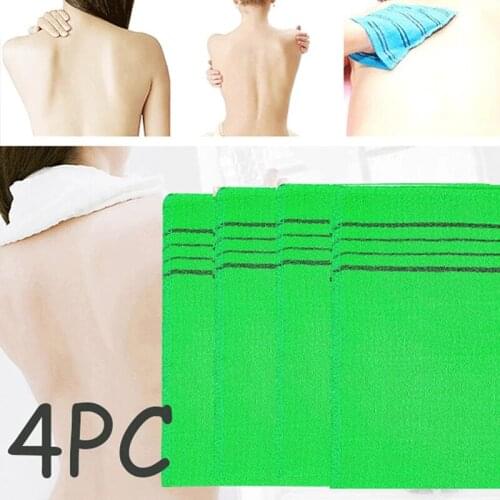 4pcs/set Double-sided Soft Towel Korean Exfoliating Bath Washcloth Body Shower Towel Portable For Adults Coarse Grain Towel