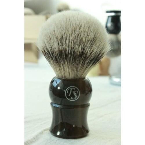FS-#FREB-30,100% Silvertip Badger Shaving Brush with Faux tortoise shell handle, Knot 24mm+FREE STAND+FREE SHIPPING