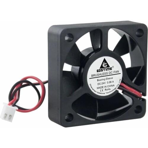 Gdstime 5 Pcs 50x50x15mm DC Brushless Cooling Fan 24V Silent 50mm x 15mm PC Cooler Radiator 5cm 5015 2Pin
