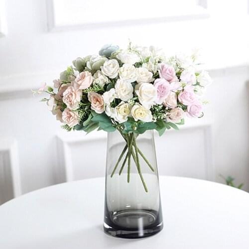 Simulation of a bunch of roses fake flowers silk flowers decoration flowers guest living room decoration flowers INS small fresh