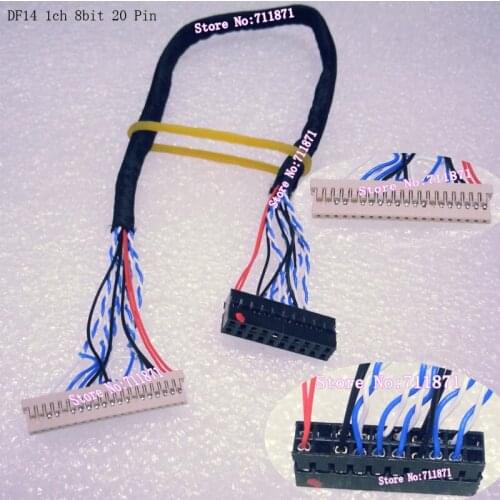 20P LVDS 1ch 8bit DF14 LCD Screen Cable DF14 20Pin Single Eight 8 LCD Screen Line DF14-20P-D8 Screen Line DF14 20S Screen Cable