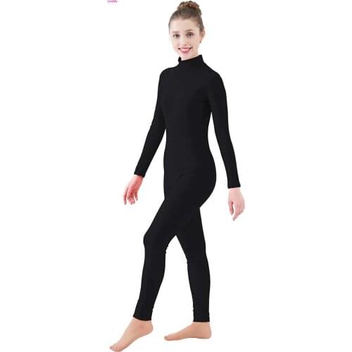 LinvMe Womens Turtleneck Spandex Long Sleeve Footless Unitard Unisex Bodysuits Catsuits Zentai Full Body Costume Suit Cosplay