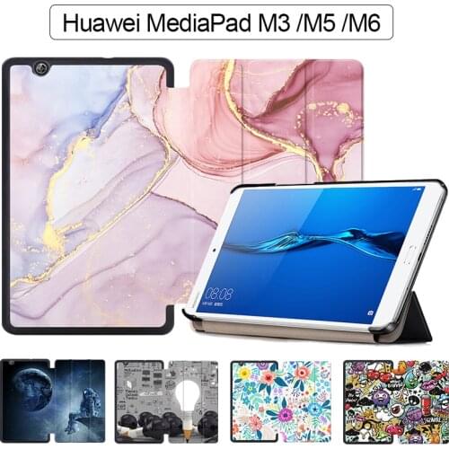 MTT Marble PU Leather Case For Huawei MediaPad M3 8.4 inch BTV-W09 BTV-DL09 Folio Flip Stand Cover Smart Tablet Case Fundas