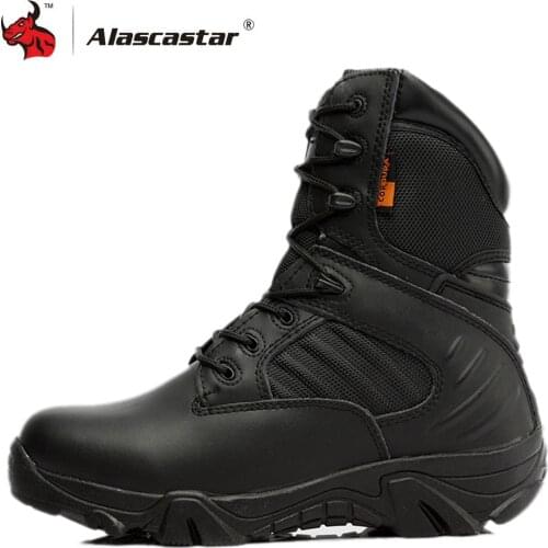 Motorcycle Boots High Ankle Racing Moto Boots Men Military Boots Quality Special Force Tactical Desert Combat Army Work Boots