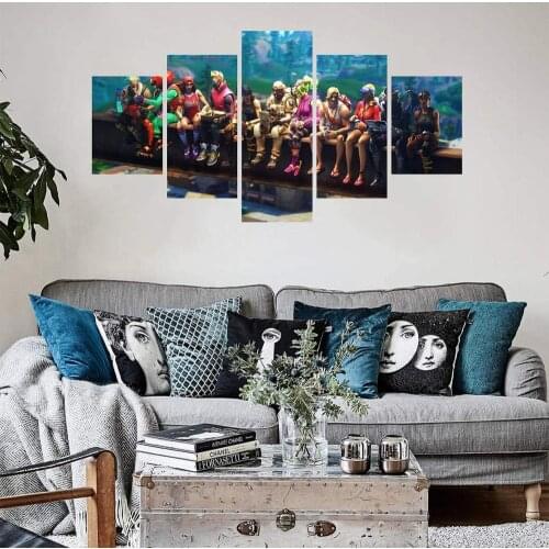 5 Piece Wall Art Canvas Shooting Game Posters Modern Figure Pictures Living Prints Home Decor Bedroom Decoration Paintings