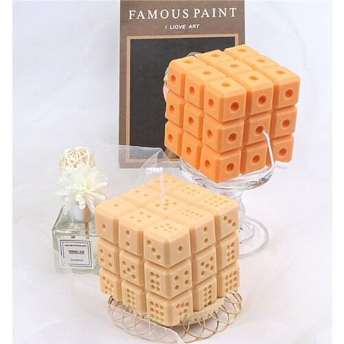 New Square Dice Candle Silicone Mold DIY Aromatherapy Candle Handmade Soap Silicone Making Tools Plaster Craft Decorations