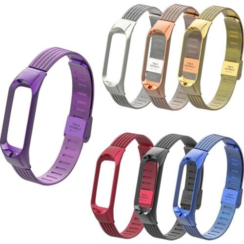 Newest Mi Band 3 Wrist Strap Screwless Stainless Steel For Xiaomi Mi Band 3 Bracelet Miband 2 Wristbands Pulseira Mi band 2