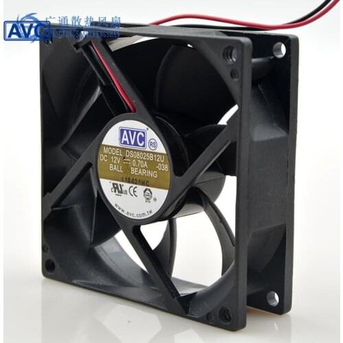 New Original 80*80*25MM 8CM 80mm DS08025B12U 12V 0.70A double ball-bearing computer cooling fan