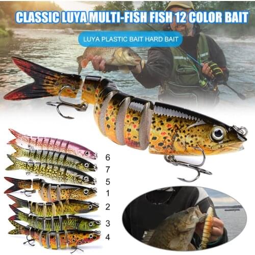 Floating Rotating Tail Lures Hard Bait Plastic Lifelike Multi-section Fishing Lure Fishing Equipment Pesca Accesorios Mar