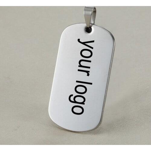 Blank 29*51mm Dog Tag Custom Tag Stainless Steel Dog Charms Engrave your own logo