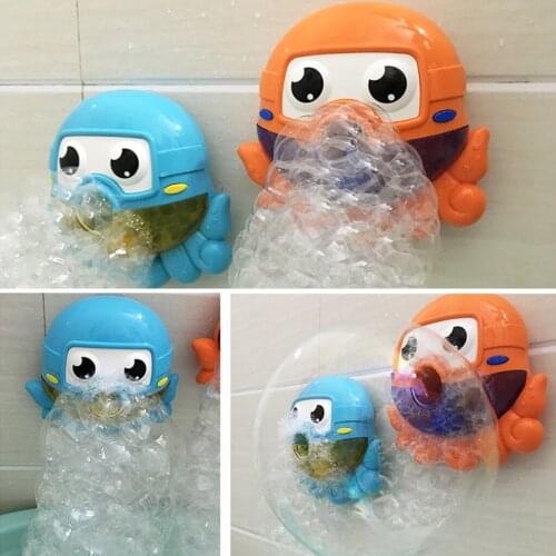 Lovely Octopus Shape Bubble Maker Machine Musical Bubble Automated Bathing Toy for Kids Baby Gifts