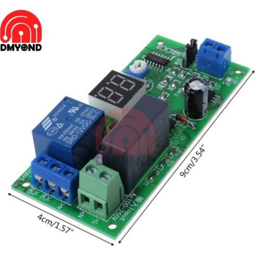 5pcs AC 220V Delay Timer Switch Turn Off Board Digital Display Delay Relay Module 500K 0Seconds-99 Minutes Delay Relay Module