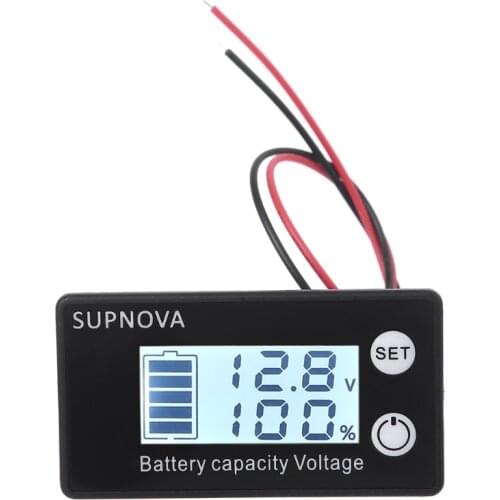 Lead Acid Lithium LiFePO4 Battery Capacity Indicator DC 7V-68V Car Motorcycle Voltmeter Voltage Gauge 12V 24V 48V