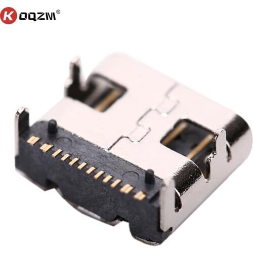1pc 16 Pin SMT Socket Connector Micro USB Type C 3.1 Female Placement SMD DIP For PCB Design DIY High Current Charging