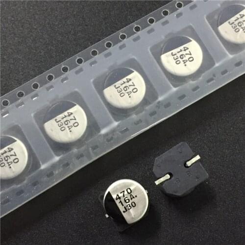 10Pcs/50Pcs 470uF 16V S Series 10x10.2mm 16V470uF Chip type SMD Aluminum Electrolytic capacitor